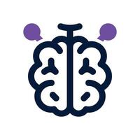 neuroimaging dual tone icon. Sleek and modern icon for websites and mobile apps. vector