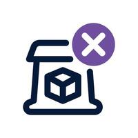 no sugar dual tone icon. Sleek and modern icon for websites and mobile apps. vector