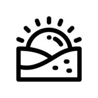 sunset line icon. Clean and minimalist icon for websites, mobile apps, presentations, and logos. Fully scalable and customizable for any project. vector