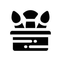 paint brush glyph icon. Strong and solid icon for websites, mobile interfaces, presentations, and visual branding. High quality and easy to edit. vector