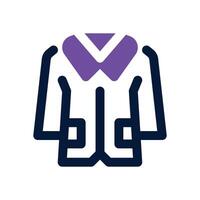 lab coat dual tone icon. Sleek and modern icon for websites and mobile apps. vector