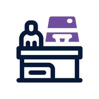 canteen dual tone icon. Sleek and modern icon for websites and mobile apps. vector