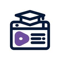 online course dual tone icon. Sleek and modern icon for websites and mobile apps. vector