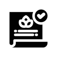 nutrition facts label glyph icon. Strong and solid icon for websites and mobile apps. vector