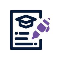 curriculum dual tone icon. Sleek and modern icon for websites and mobile apps. vector
