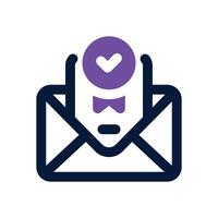 recommendation letter dual tone icon. Sleek and modern icon for websites and mobile apps. vector