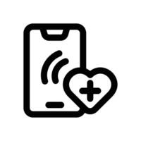 telemedicine line icon. Clean and minimalist icon for websites and mobile apps. vector