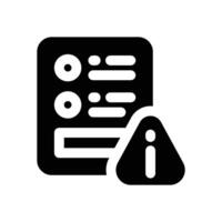 risk assessment glyph icon. Strong and solid icon for websites, mobile interfaces, presentations, and visual branding. High quality and easy to edit. vector