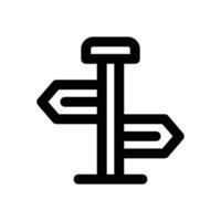 directional sign line icon. Clean and minimalist icon for websites and mobile apps. vector