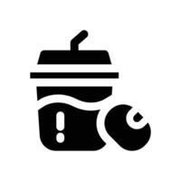 soy milk glyph icon. Strong and solid icon for websites and mobile apps. vector