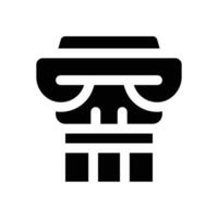 pillar glyph icon. Strong and solid icon for websites and mobile apps. vector