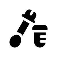 cotton swab glyph icon. Strong and solid icon for websites and mobile apps. vector