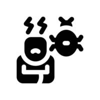 phobia glyph icon. Strong and solid icon for websites and mobile apps. vector