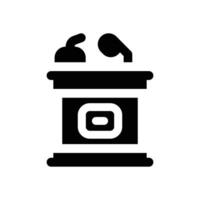 podium glyph icon. Strong and solid icon for websites and mobile apps. vector