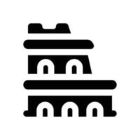 colloseum glyph icon. Strong and solid icon for websites and mobile apps. vector