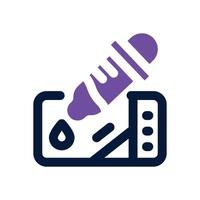 microscope slide dual tone icon. Sleek and modern icon for websites and mobile apps. vector