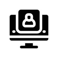 job application glyph icon. Strong and solid icon for websites and mobile apps. vector