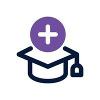 medical student dual tone icon. Sleek and modern icon for websites and mobile apps. vector