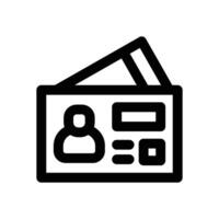 visa line icon. Clean and minimalist icon for websites and mobile apps. vector