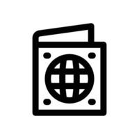passport line icon. Clean and minimalist icon for websites, mobile apps, presentations, and logos. Fully scalable and customizable for any project. vector