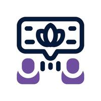 speech therapy dual tone icon. Sleek and modern icon for websites and mobile apps. vector