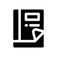paperback glyph icon. Strong and solid icon for websites and mobile apps. vector