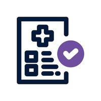 medical checkup dual tone icon. Sleek and modern icon for websites and mobile apps. vector