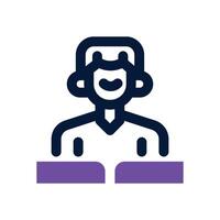 study duotone icon. Sleek and modern icon for websites, mobile apps, marketing materials, and corporate design. Fully scalable and ready to use. vector
