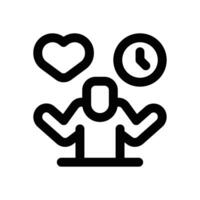 stress management line icon. Clean and minimalist icon for websites and mobile apps. vector