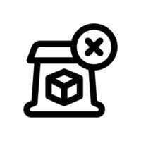 no sugar line icon. Clean and minimalist icon for websites and mobile apps. vector