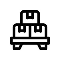 warehouse shelf line icon. Clean and minimalist icon for websites and mobile apps. vector