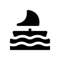 boat glyph icon. Strong and solid icon for websites and mobile apps. vector