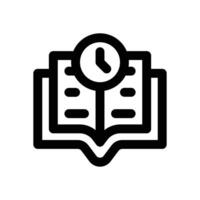 reading time line icon. Clean and minimalist icon for websites, mobile apps, presentations, and logos. Fully scalable and customizable for any project. vector