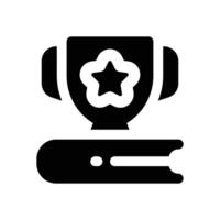 academic achievement glyph icon. Strong and solid icon for websites, mobile interfaces, presentations, and visual branding. High quality and easy to edit. vector