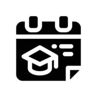 study schedule glyph icon. Strong and solid icon for websites, mobile interfaces, presentations, and visual branding. High quality and easy to edit. vector