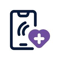 telemedicine dual tone icon. Sleek and modern icon for websites and mobile apps. vector