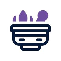 herbal dual tone icon. Sleek and modern icon for websites and mobile apps. vector