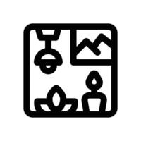 meditation room line icon. Clean and minimalist icon for websites and mobile apps. vector