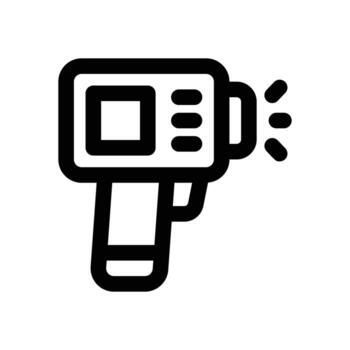 termómetro pistola línea icono. limpiar y minimalista icono para sitios web y móvil aplicaciones vector