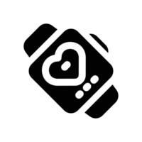 fitness tracker glyph icon. Strong and solid icon for websites and mobile apps. vector