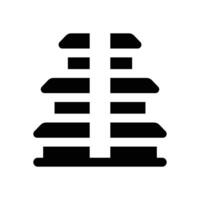 landmark glyph icon. Strong and solid icon for websites, mobile interfaces, presentations, and visual branding. High quality and easy to edit. vector