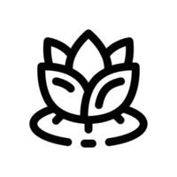 lotus line icon. Clean and minimalist icon for websites and mobile apps. vector