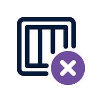 cancel package dual tone icon. Sleek and modern icon for websites and mobile apps. vector