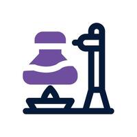 bunsen burner dual tone icon. Sleek and modern icon for websites and mobile apps. vector