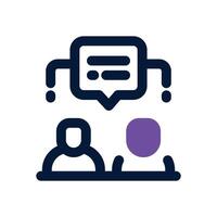 mentorship dual tone icon. Sleek and modern icon for websites and mobile apps. vector