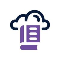 cloud library duotone icon. Sleek and modern icon for websites, mobile apps, marketing materials, and corporate design. Fully scalable and ready to use. vector