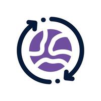 world dual tone icon. Sleek and modern icon for websites and mobile apps. vector