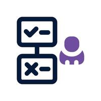evaluation dual tone icon. Sleek and modern icon for websites and mobile apps. vector