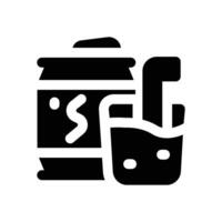 energy drink glyph icon. Strong and solid icon for websites and mobile apps. vector