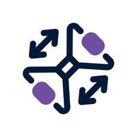 chest expander dual tone icon. Sleek and modern icon for websites and mobile apps. vector